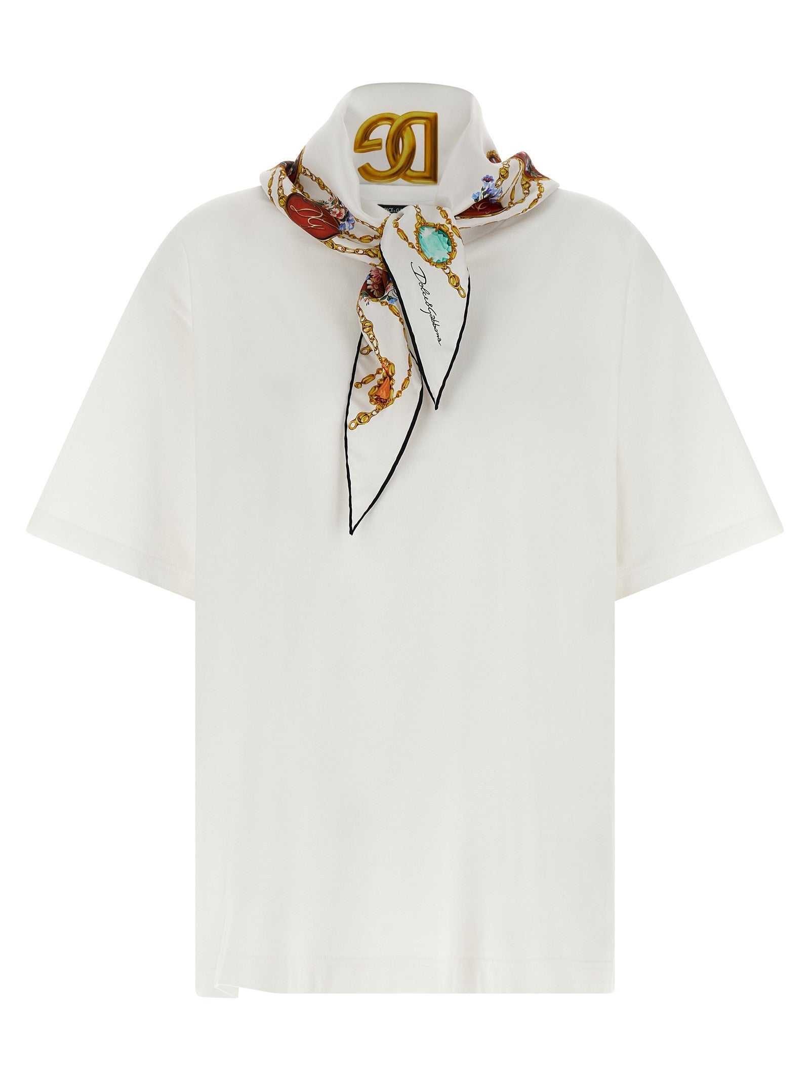 Dolce & Gabbana - T-shirt with scarf t-shirt-with-scarf_e19c7dfd-44f5-4b6e-aadc-e9b6d0515fd2