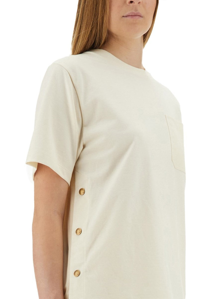 T-SHIRT WITH SIDE BUTTONS
