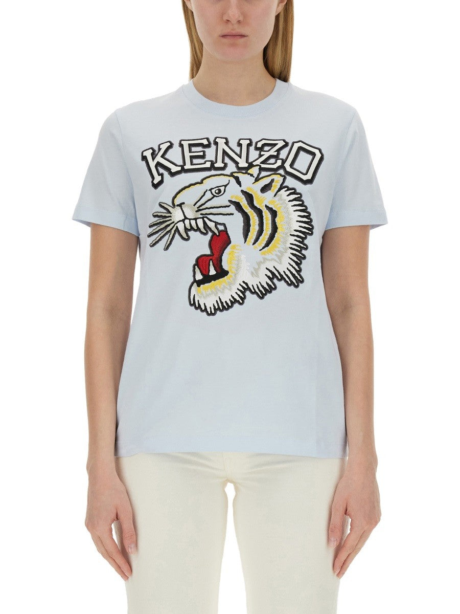 Kenzo - T-SHIRT WITH TIGER EMBROIDERY t-shirt-with-tiger-embroidery_4e093d2a-e2cb-45d3-8e27-9abc9e8f9fd9