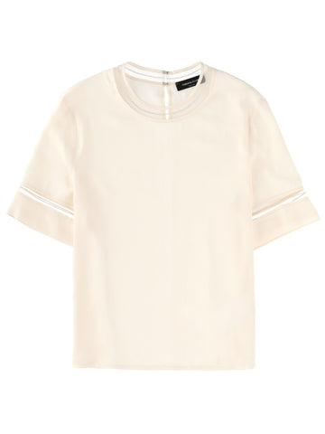 Fabiana Filippi - T-SHIRT WITH TRANSPARENT DETAILS