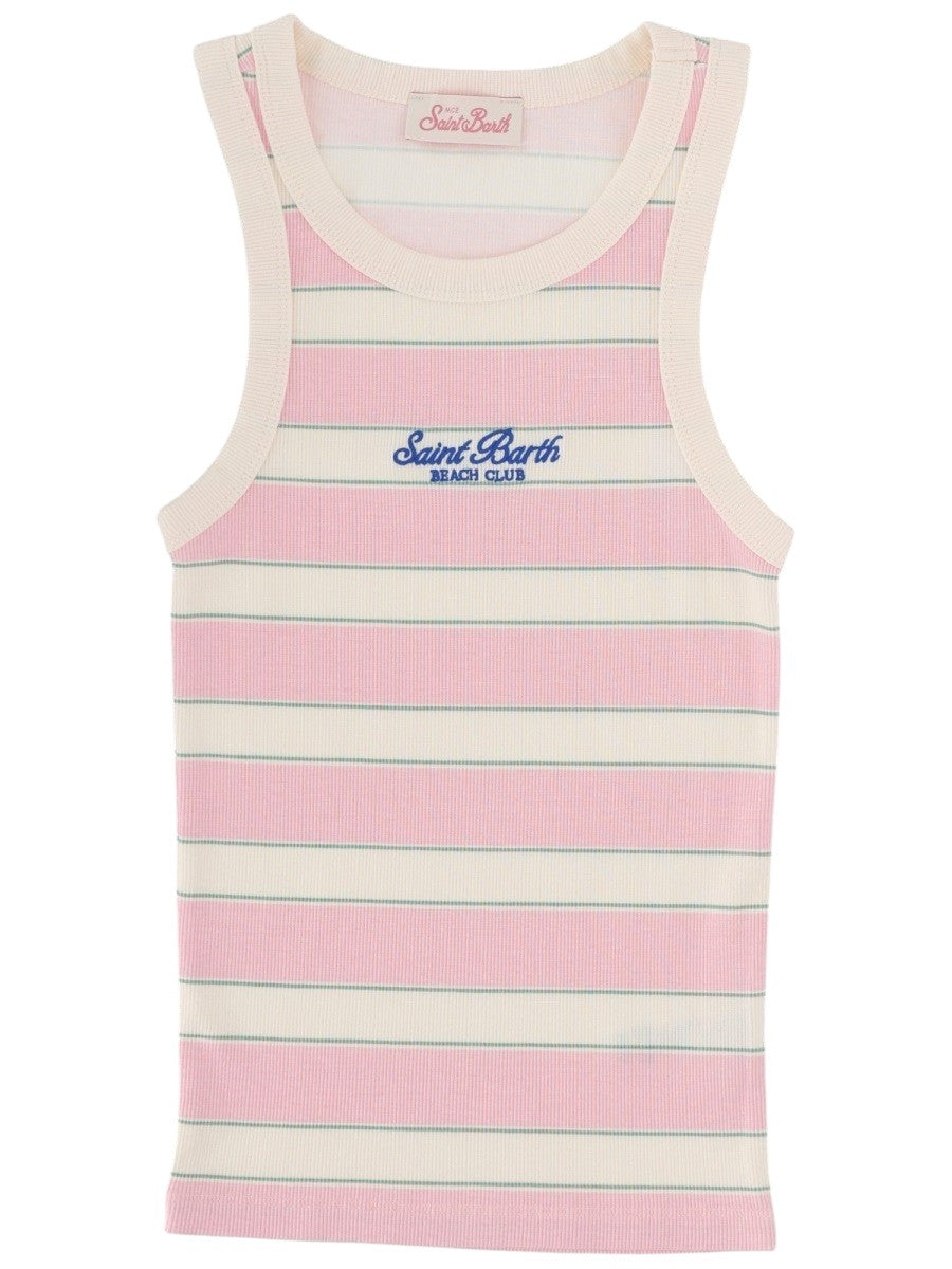 MC2 SAINT BARTH - Pink Striped Tank Top "ADA" with Logo tank-top-ada-con-logo_572b1a97-7900-4b9a-bf66-93dc975e781d