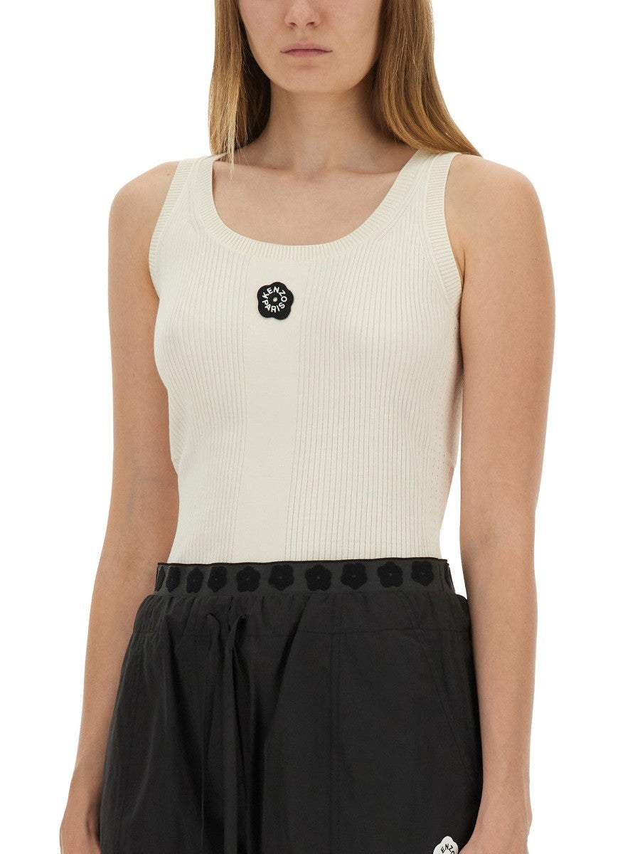 TANK TOP WITH EMBROIDERY "BOKE FLOWER 2.0"