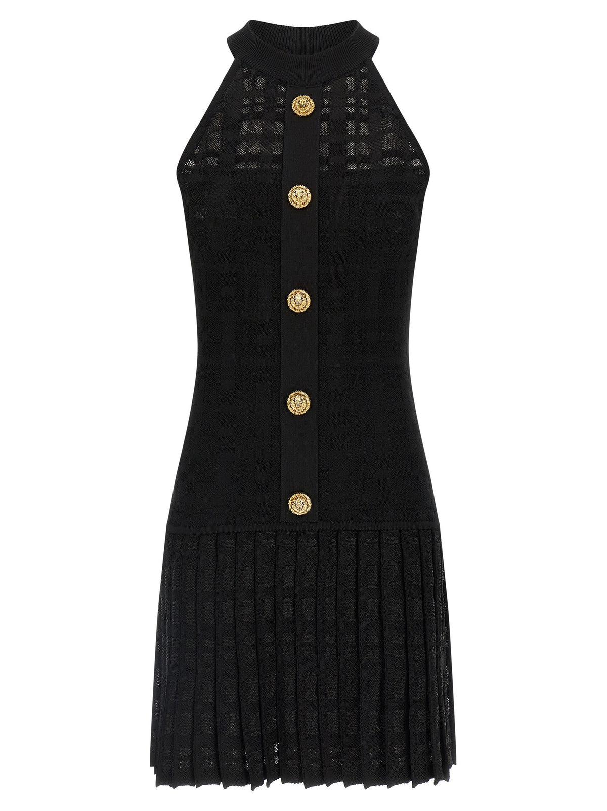 Balmain - Tartan knit dress