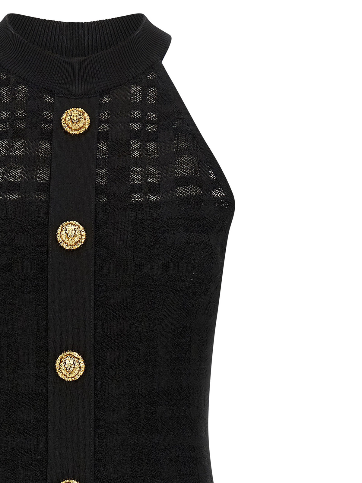 Balmain - Tartan knit dress