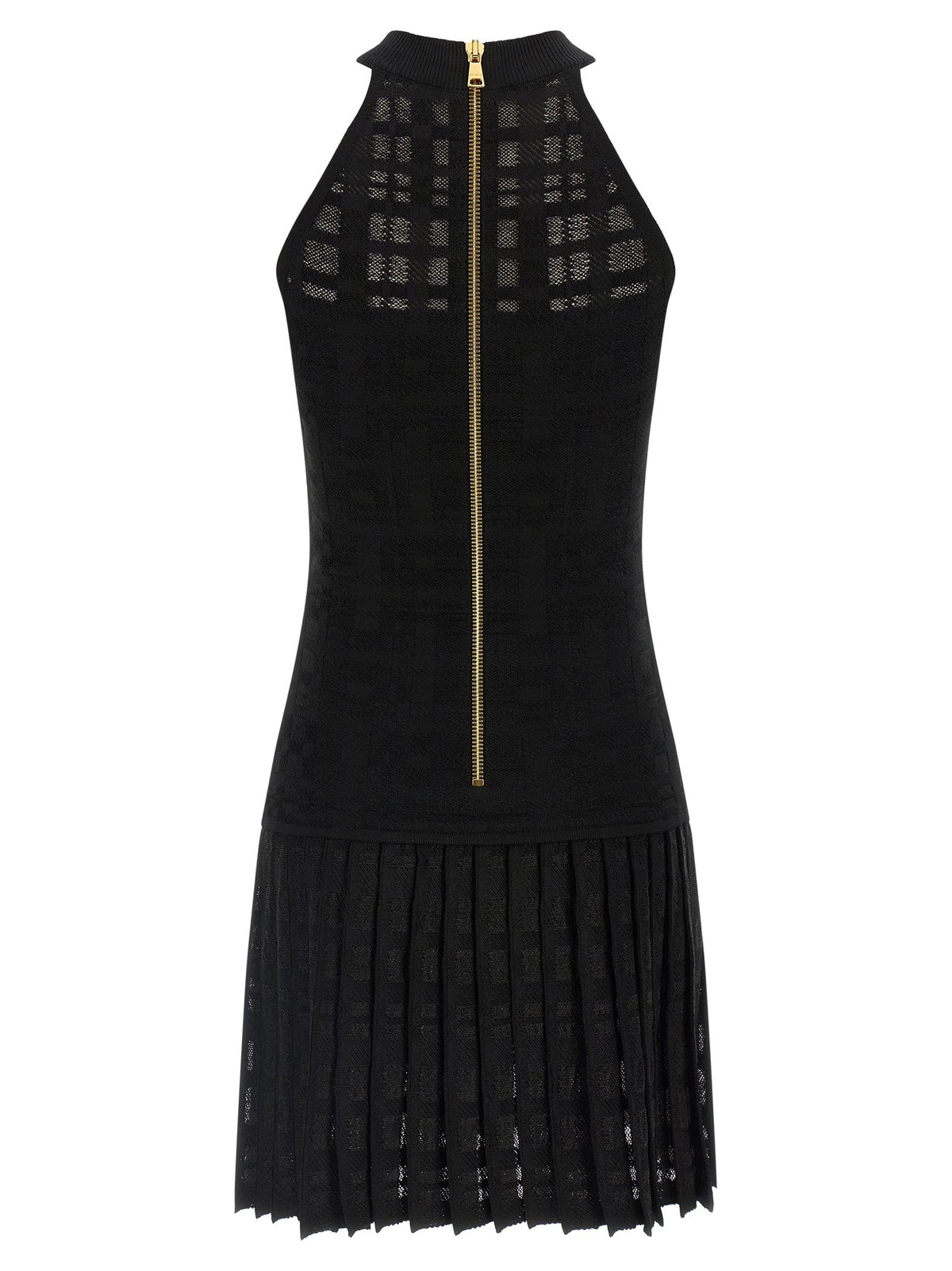 Balmain - Tartan knit dress