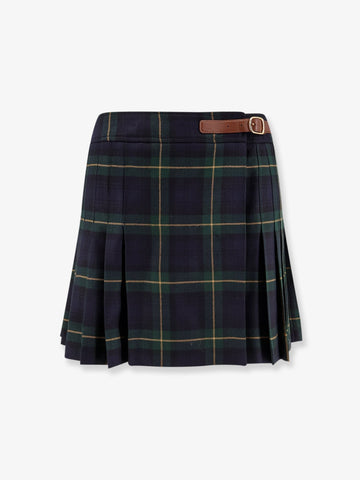 Tartan wool kilt miniskirt
