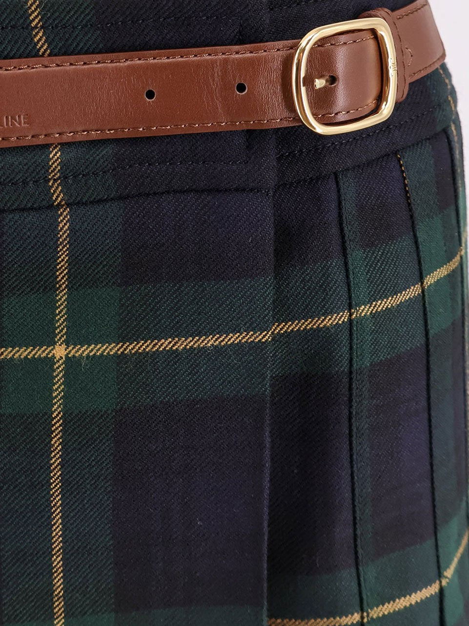 Tartan wool kilt miniskirt