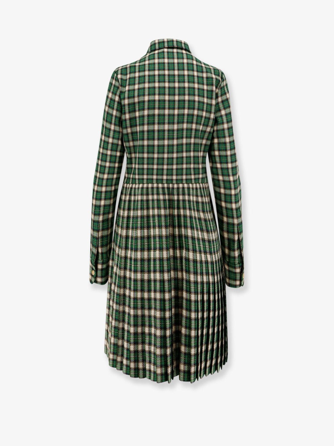 Celine Tartan wool mini dress