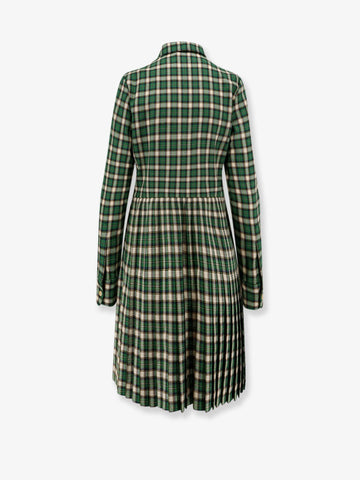 Celine Tartan wool mini dress