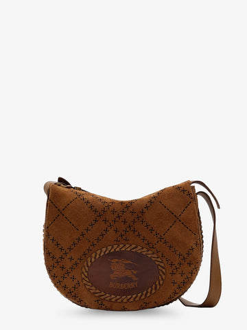 Burberry - Tavistock suede crossbody bag with perforated pattern