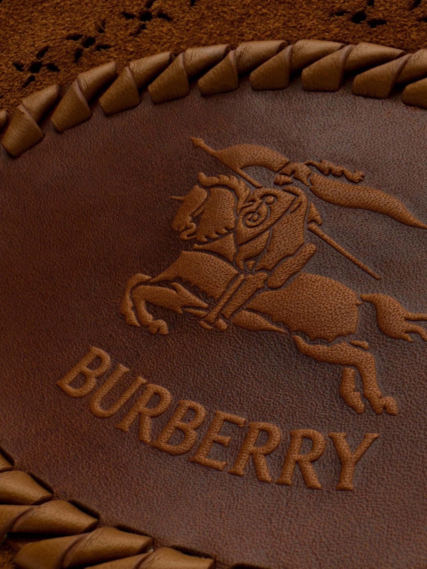 Burberry - Tavistock suede crossbody bag with perforated pattern