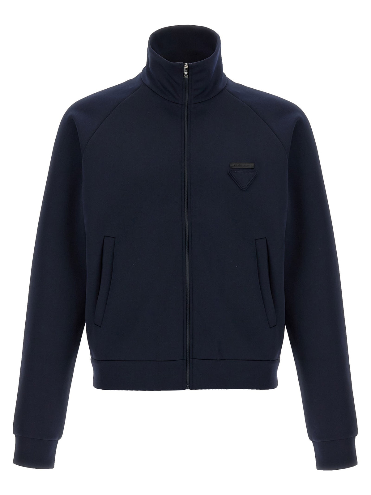 PRADA - Tech fabric sweatshirt Blue M