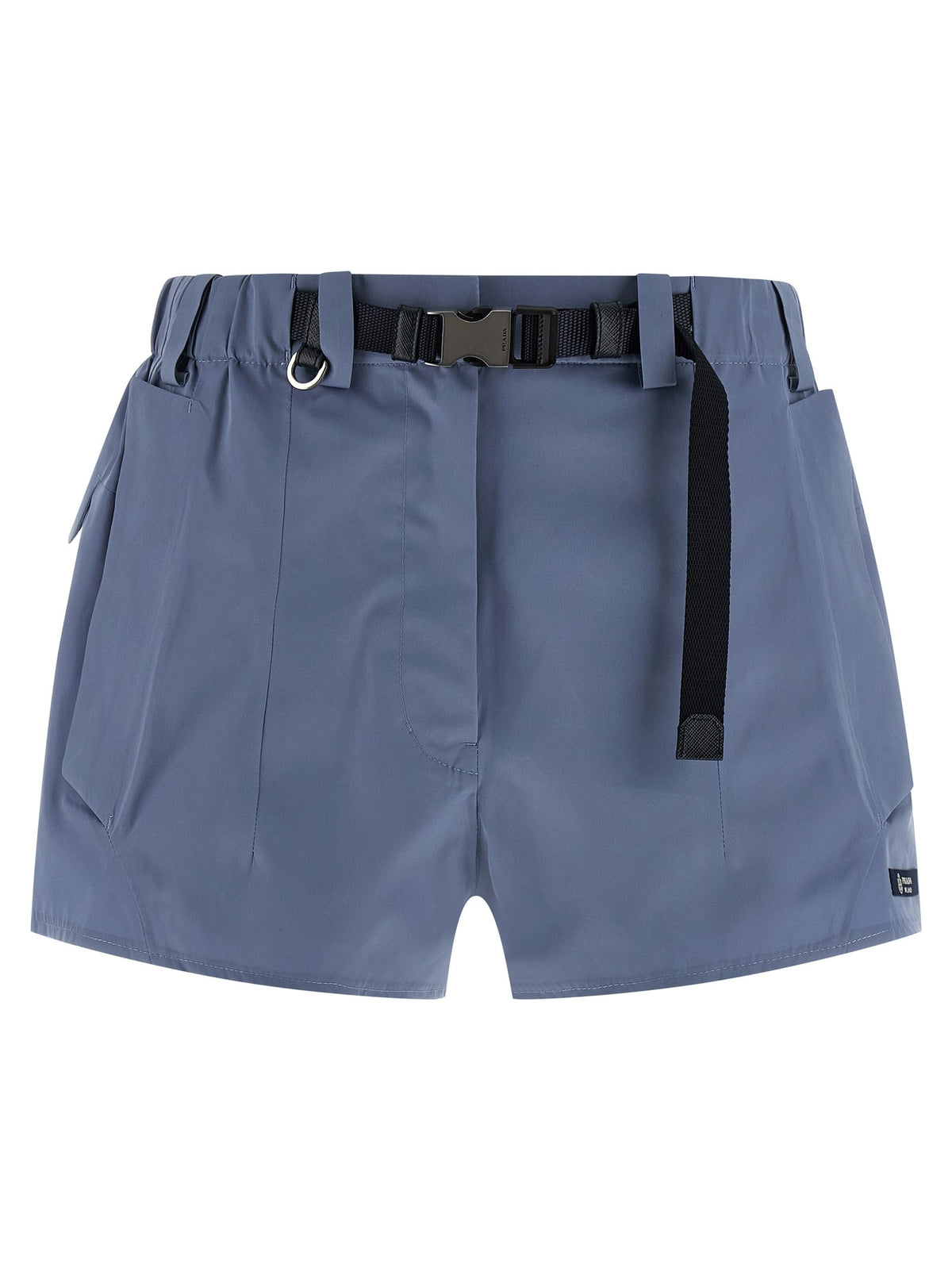 PRADA - Technical canvas shorts Light Blue 40 IT