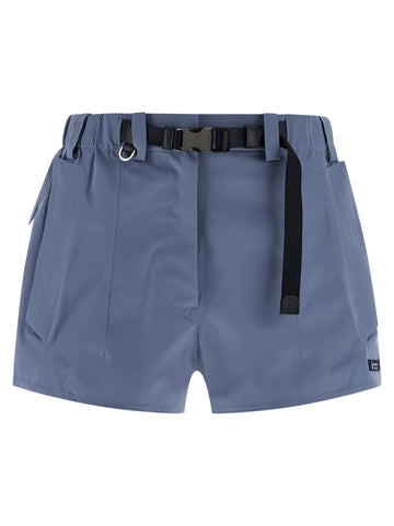 PRADA - Technical canvas shorts Light Blue 40 IT