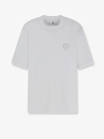 Brunello Cucinelli Brunello Cucinelli - Technical fabric T-shirt with front logo patch