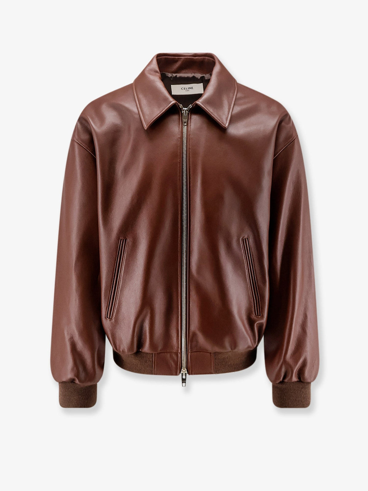 Celine - Teddy Leather Jacket Brown