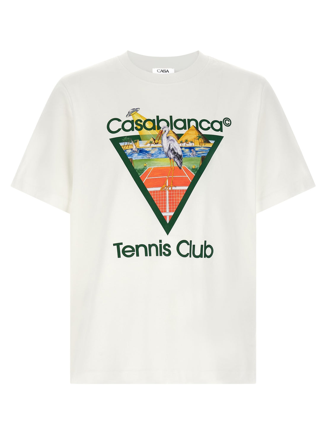 CASABLANCA - 'Tennis Club' front print T-shirt White