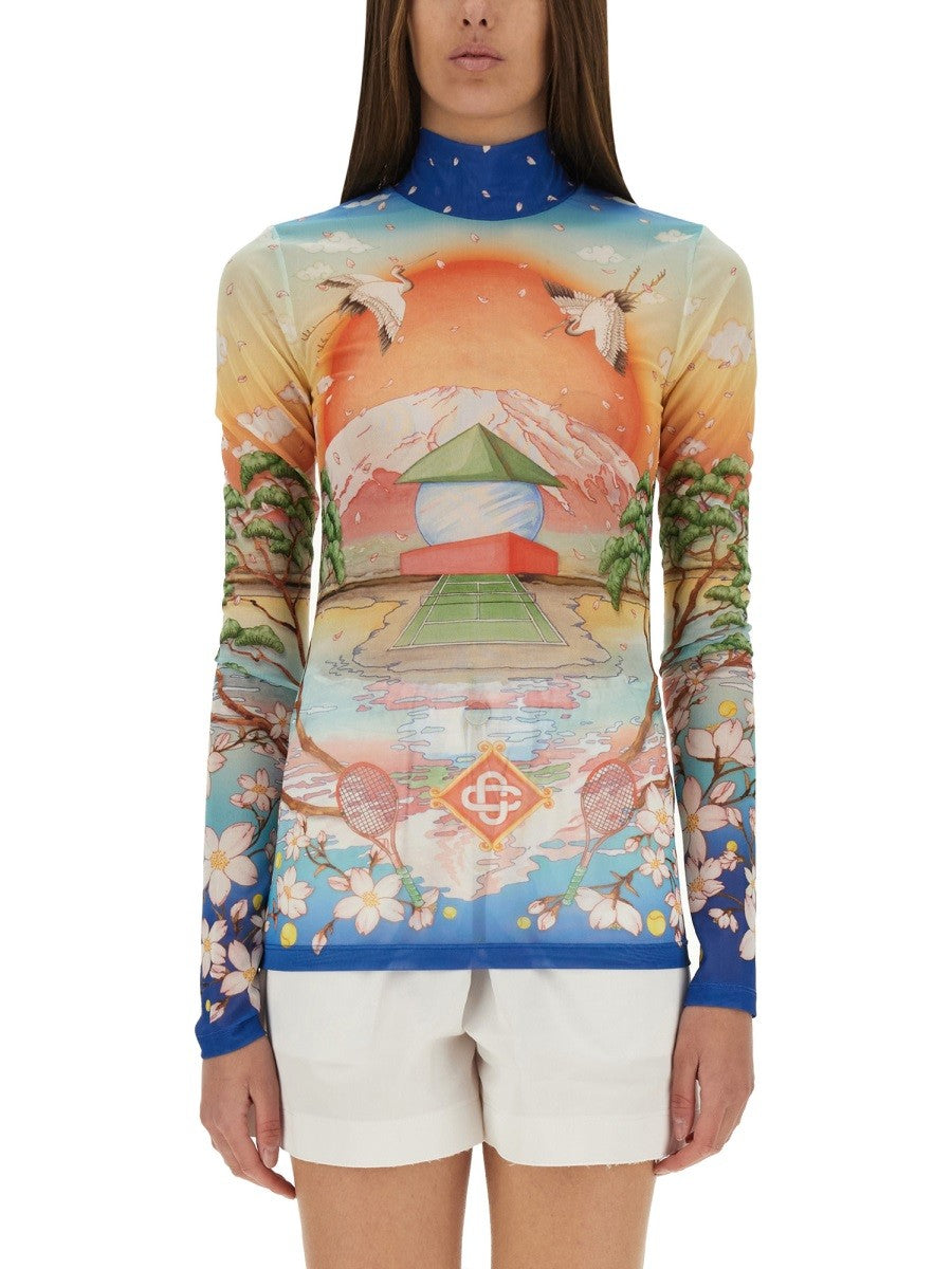 "TENNIS CLUB" MESH TOP