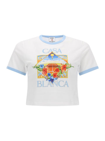 CASABLANCA CASABLANCA - "TENNIS LANDSCAPE RINGER" T-SHIRT