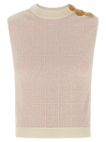Balmain - 'Testa di leone' tweed vest