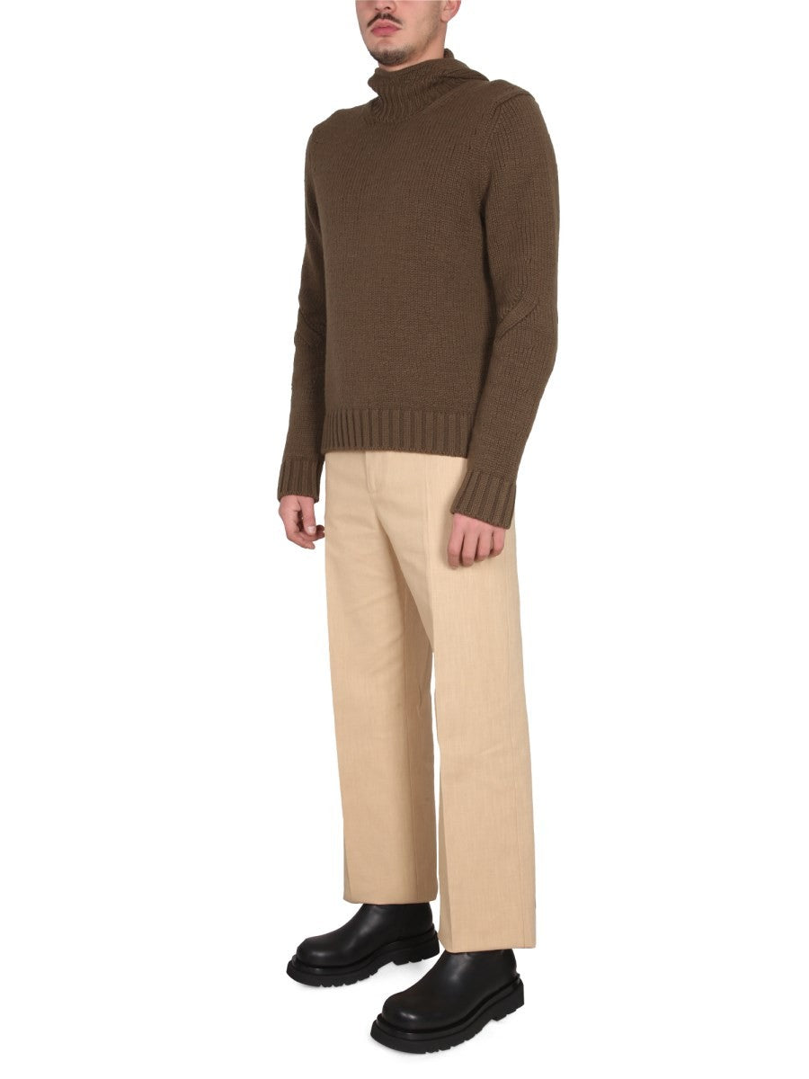 TEXTURED JERSEY WITH HOOD