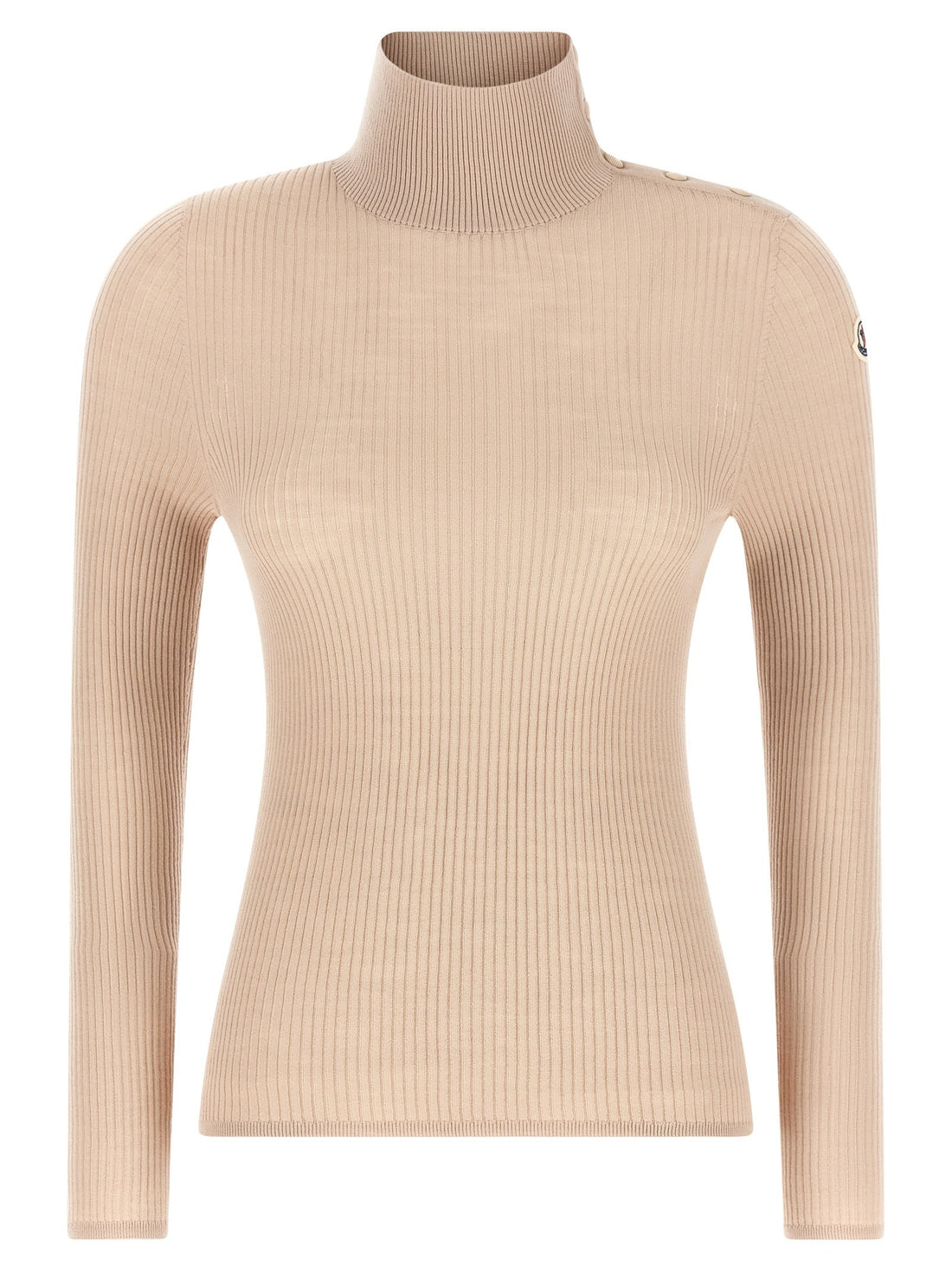 Moncler - Textured wool turtleneck sweater beige