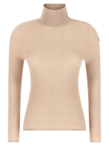 Moncler - Textured wool turtleneck sweater