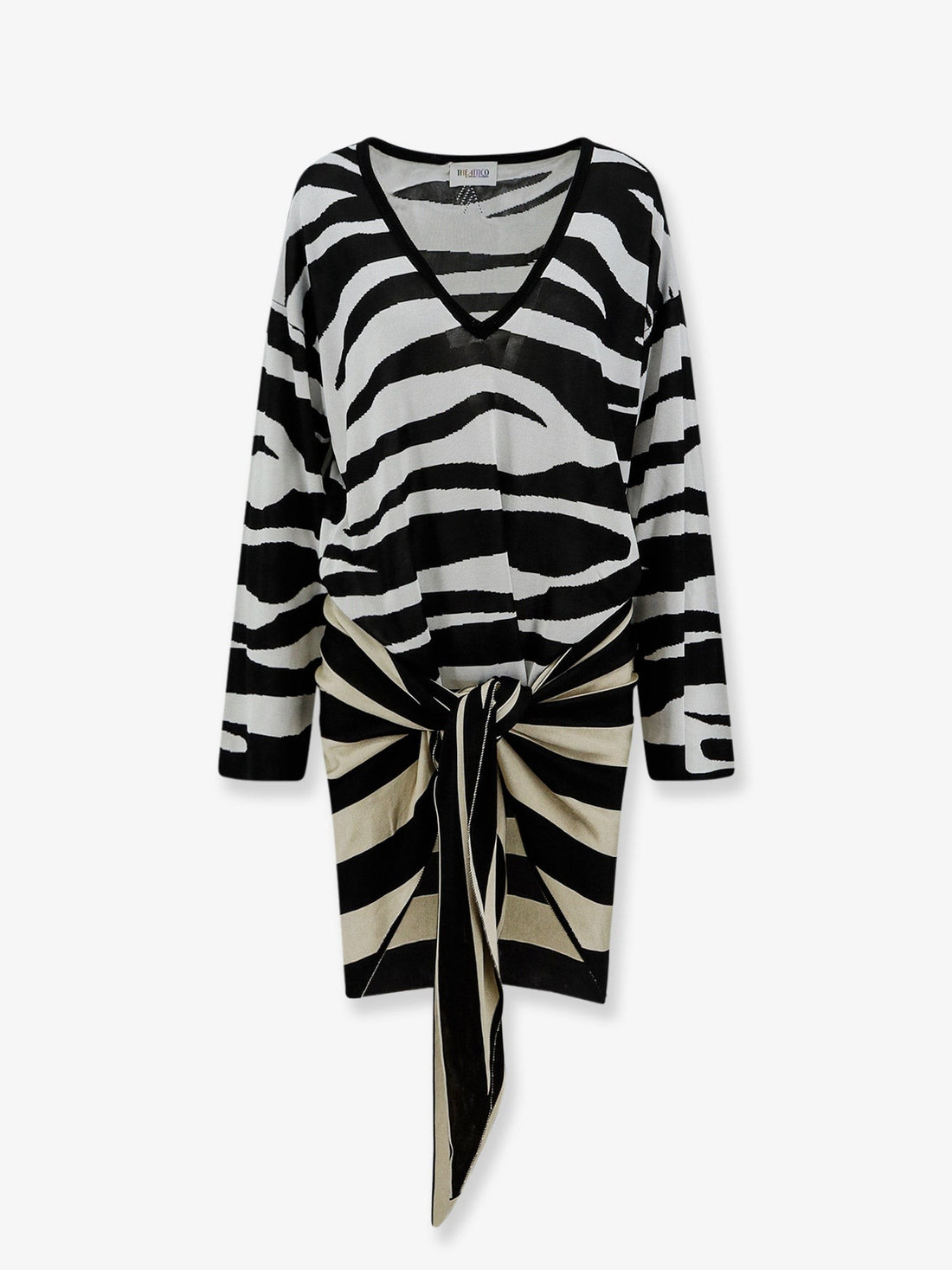 The Attico The Attico - The Attico Il Primo Bagno black/white mini dress
