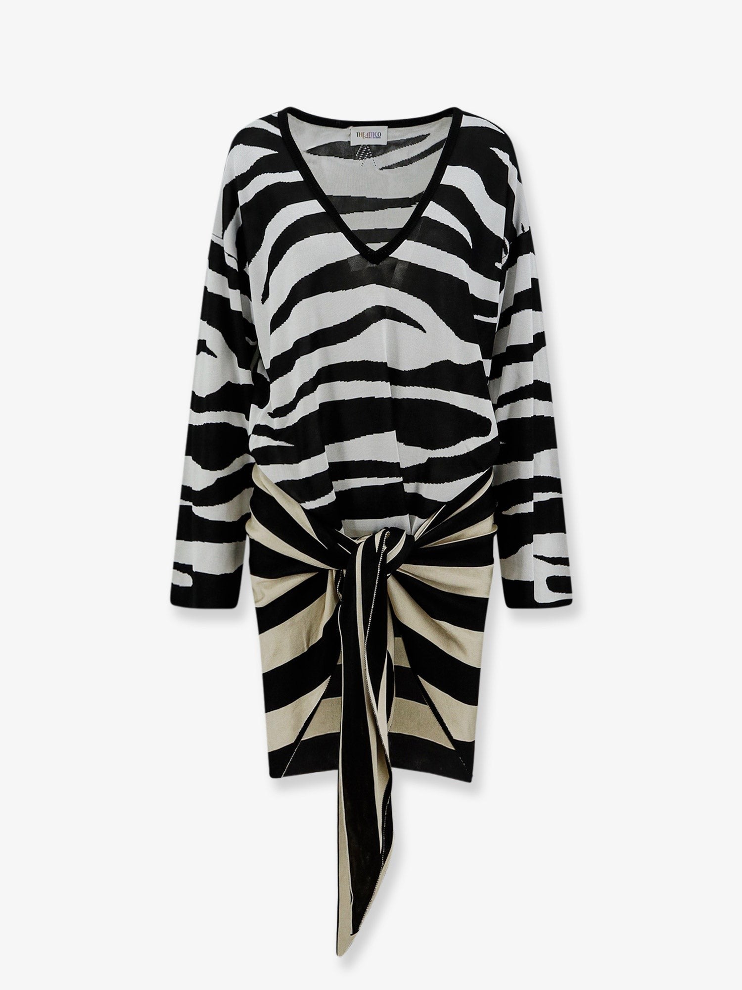 The Attico The Attico - The Attico Il Primo Bagno black/white mini dress