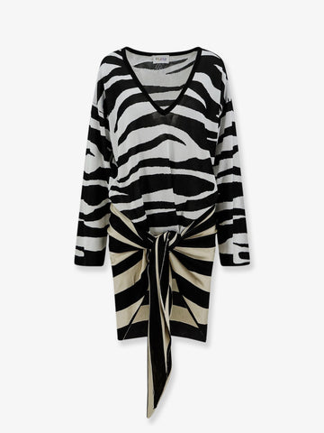The Attico The Attico - The Attico Il Primo Bagno black/white mini dress
