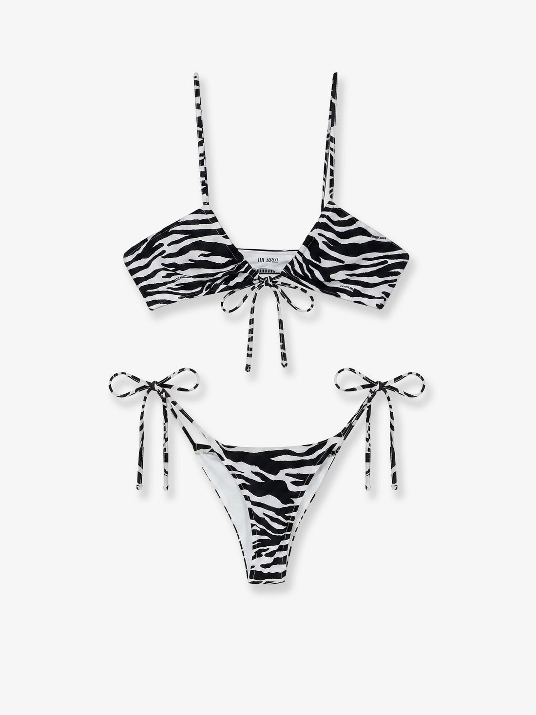 The Attico The Attico - The Attico Il Primo Bagno Lycra Bikini with Zebra Print
