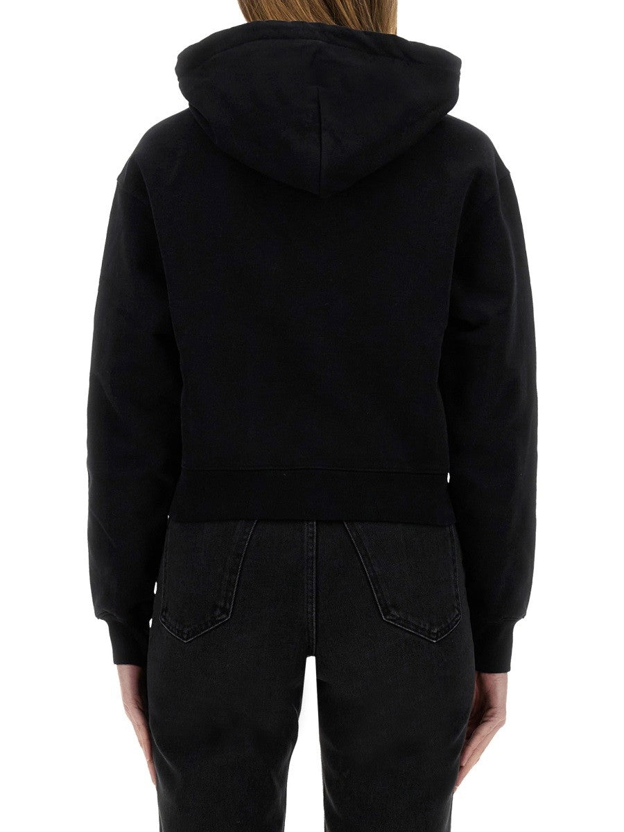 "THE SWEATSHIRT" WITH GROSGRAIN HOOD