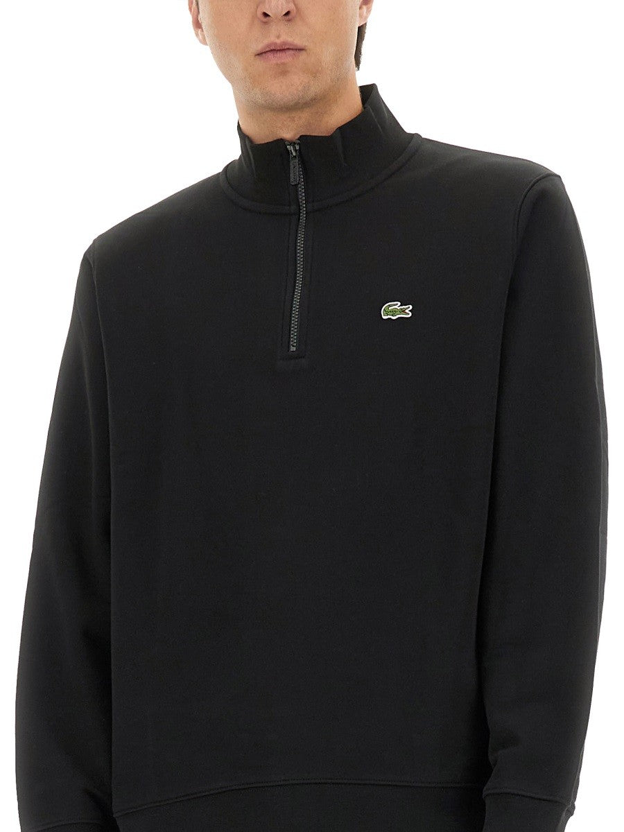 THREE-QUARTER ZIPPER SWEATSHIRT
