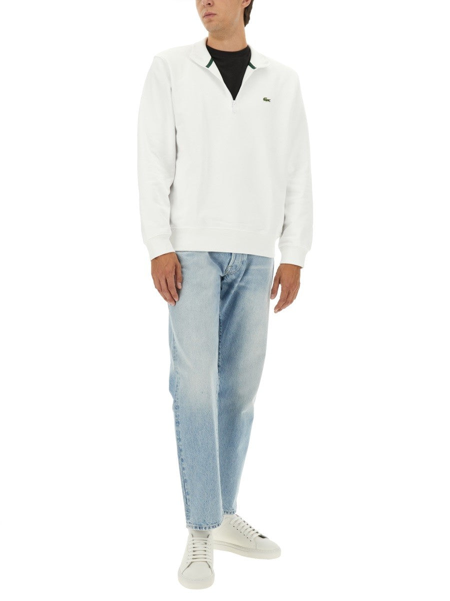 THREE-QUARTER ZIPPER SWEATSHIRT