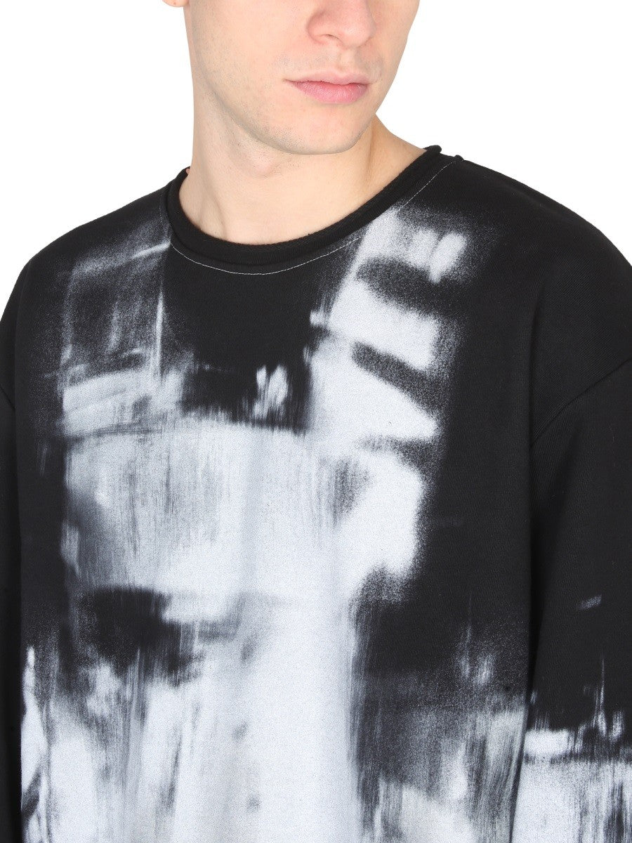 TIE DYE PATTERN CREWNECK SWEATSHIRT