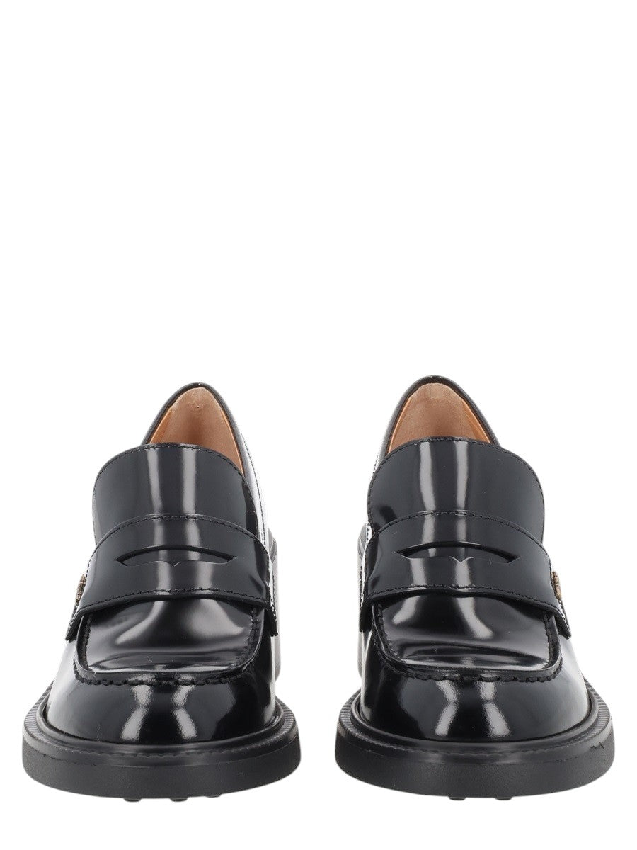 TOD'S - MOCASSINO IN PELLE tods-leather-heeled-loafers-black-front-jpg