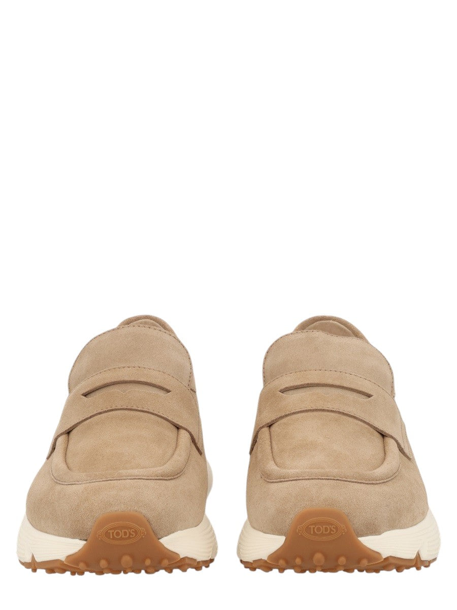 TOD'S - MOCASSINO SPORTIVO IN PELLE SCAMOSCIATA tods-suede-sport-loafers-beige-front-jpg