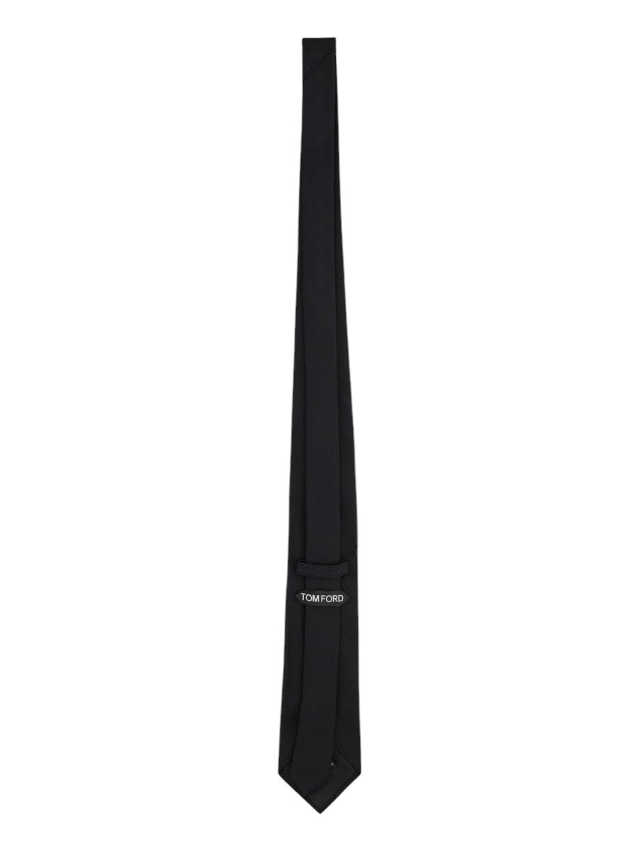 TOM FORD - 8 cm Silk Jacquard Tie - Black tom-ford-8cm-silk-jacquard-tie-black-back-jpg