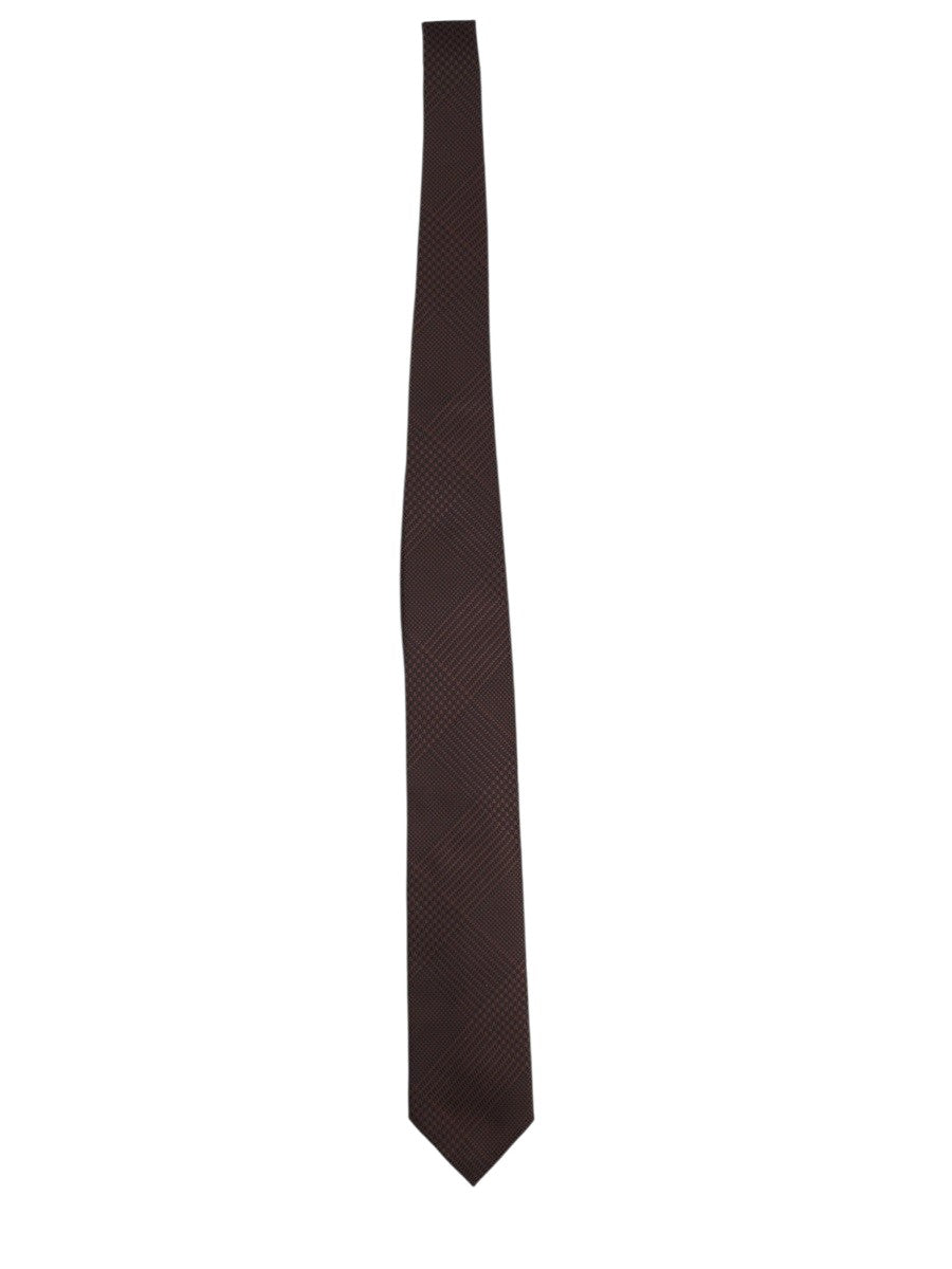 TOM FORD - 8 cm Silk Jacquard Tie - Dark Brown tom-ford-8cm-silk-jacquard-tie-dark-brown-front-jpg