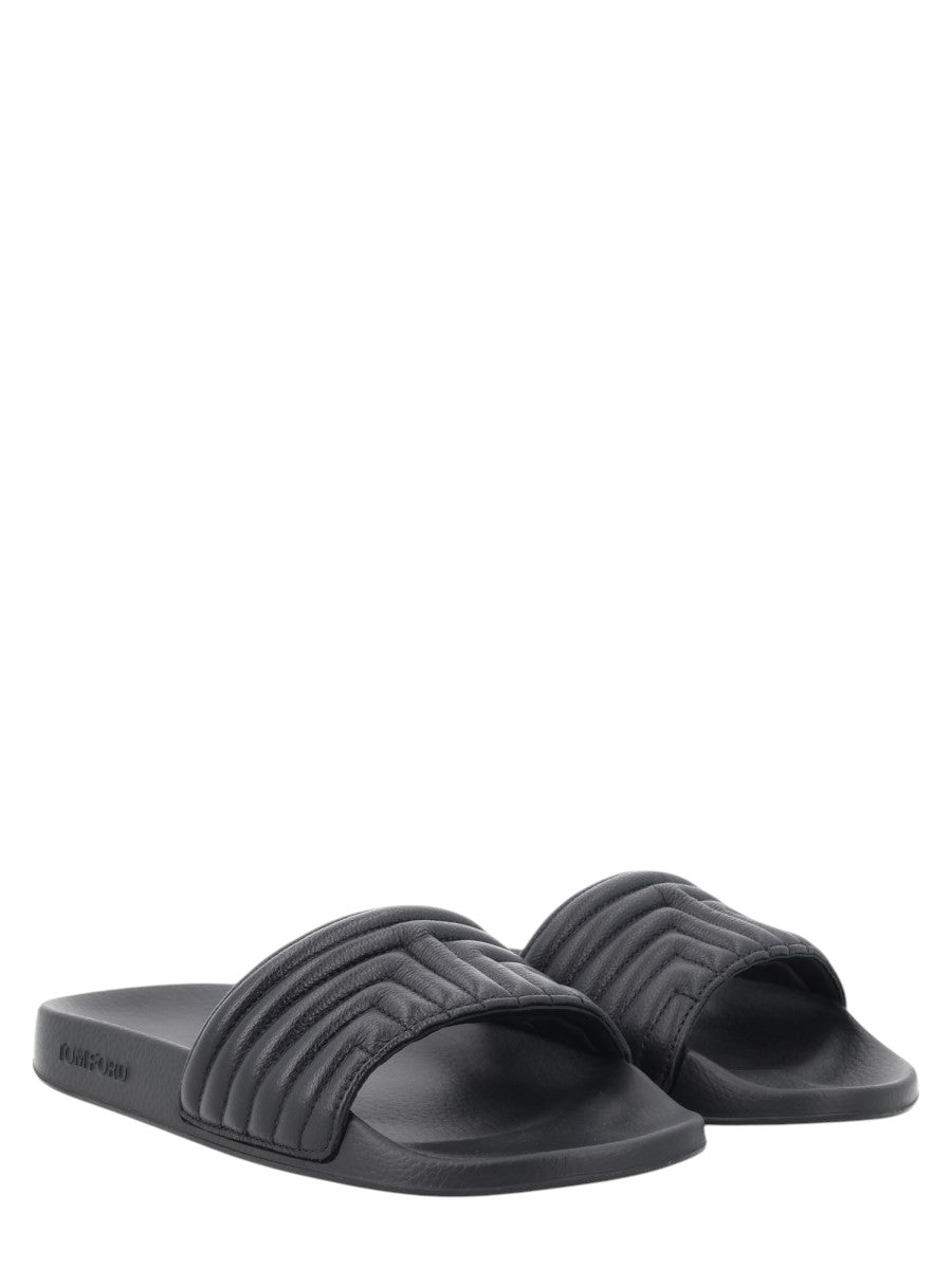 TOM FORD TOM FORD - Sandal Slipper in Leather - Black