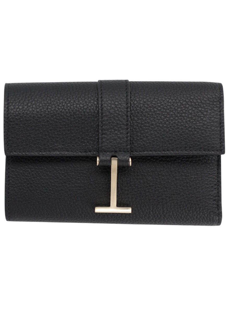 TOM FORD - Grained Leather Wallet - Black tom-ford-grained-leather-wallet-black-front-t-clasp-jpg