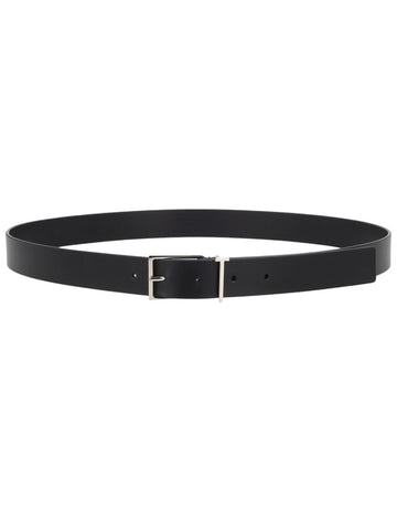TOM FORD - Leather Belt With Keeper - Black tom-ford-leather-belt-with-keeper-black-front-jpg