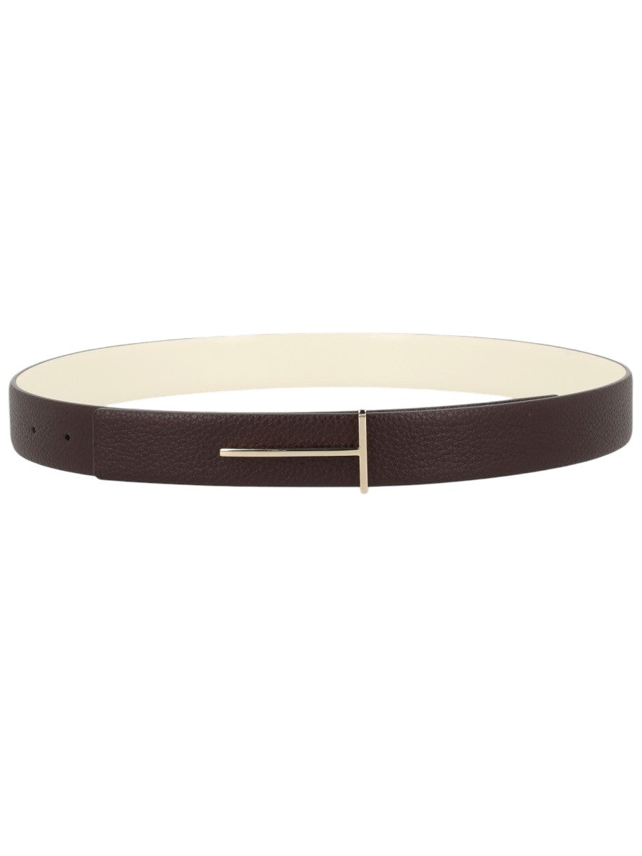 TOM FORD - T Buckle Leather Belt - Dark Brown tom-ford-t-buckle-leather-belt-dark-brown-front-view-jpg