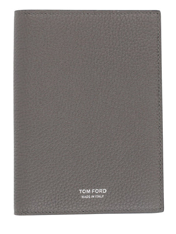 TOM FORD - T Line Nubuck Passport Holder - Grey tom-ford-t-line-nubuck-passport-holder-grey-front-logo-jpg