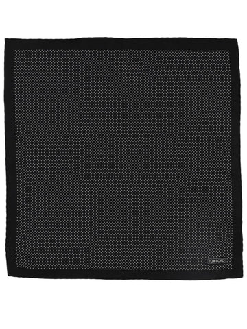 TOM FORD - Tonal Border Pocket Square - Black tom-ford-tonal-border-pocket-square-black-front-jpg