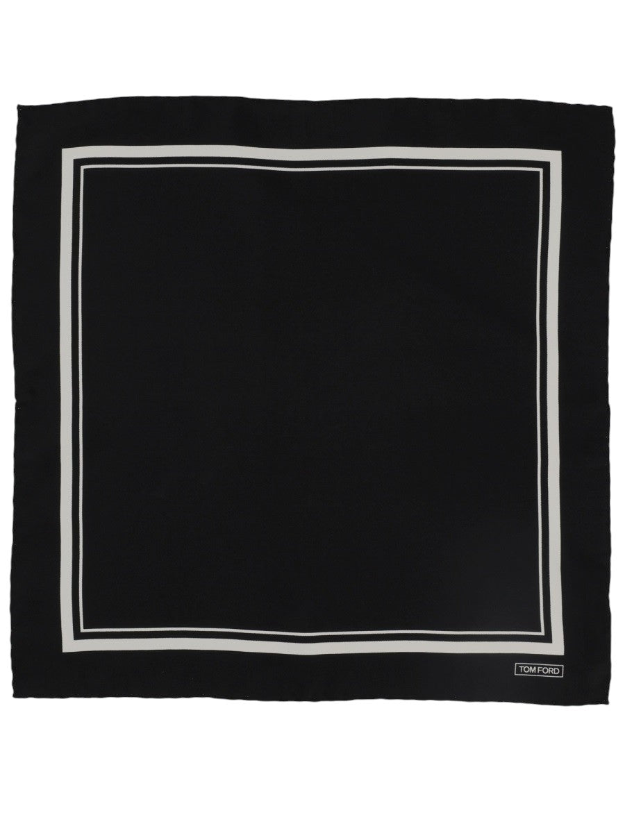 TOM FORD - Tonal Border Pocket Square - Black tom-ford-tonal-border-pocket-square-black-full-view-jpg