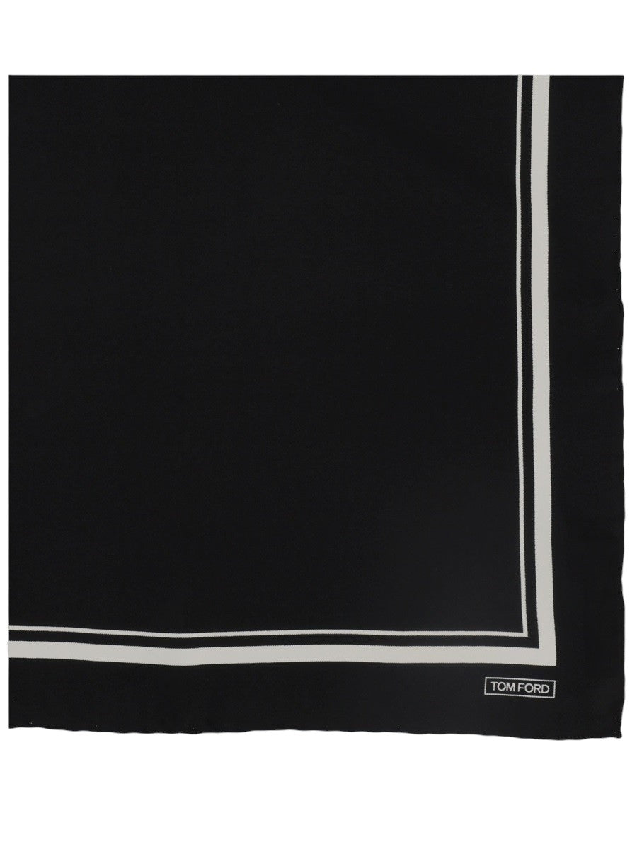 TOM FORD - Tonal Border Pocket Square - Black tom-ford-tonal-border-pocket-square-black-logo-detail-jpg