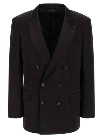 TOM FORD - Tone-on-tone polka dot blazer