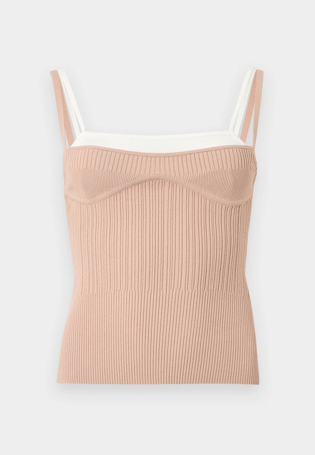 Diesel - TOP IN MAGLIA CON EFFETTO SOVRAPPOSTO top-double-layer-pink