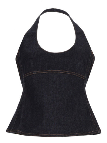 JACQUEMUS JACQUEMUS - TOP "LAVOIR" IN DENIM